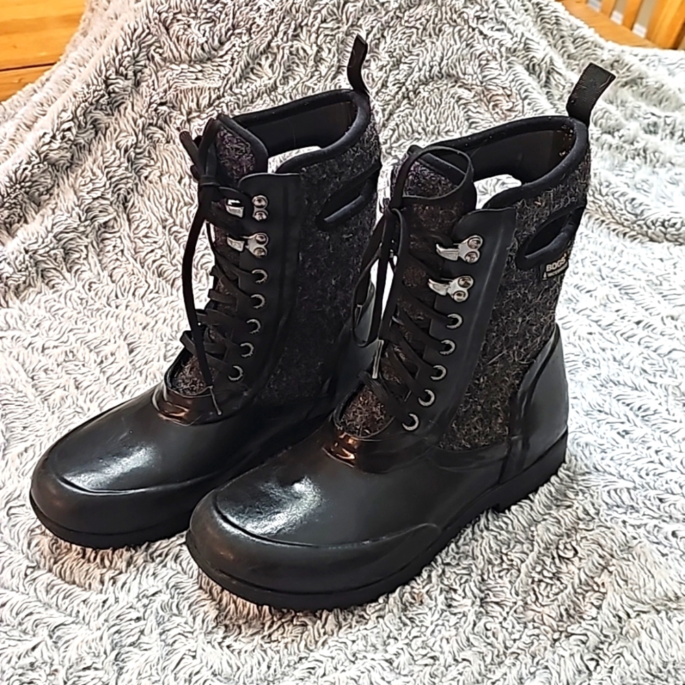 Sidney Wool Bogs Lace up Boots